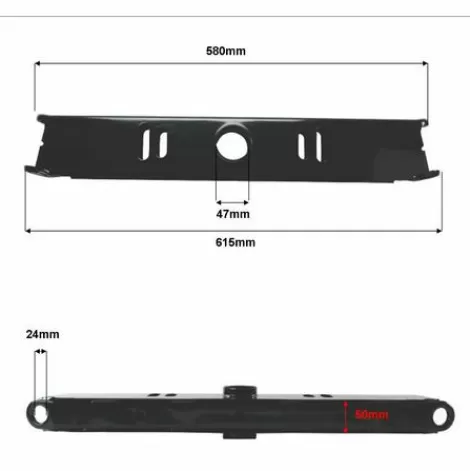 * 683-0128B Essieu Avant Pour Tondeuse Autoportee Mtd> Accessoire Pour Tondeuse Et Autoportée