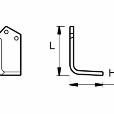 * Lem Select Lame Equerre Droite P-Hl 9900 Adaptable Howard> Accessoire Pour Tondeuse Et Autoportée