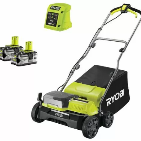 * Ryobi Scarificateur Sans Fil, Brushless, 35 Cm, 2X18V Ry18Sfx35A-240> Tondeuse À Batterie