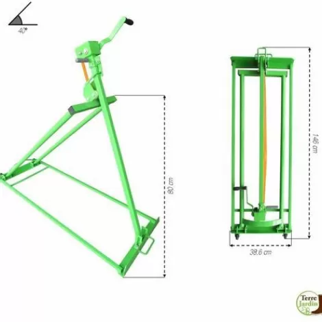 * Terre Jardin Leve Tracteur Tondeuse Avec Treuil 500 Kg> Accessoire Pour Tondeuse Et Autoportée